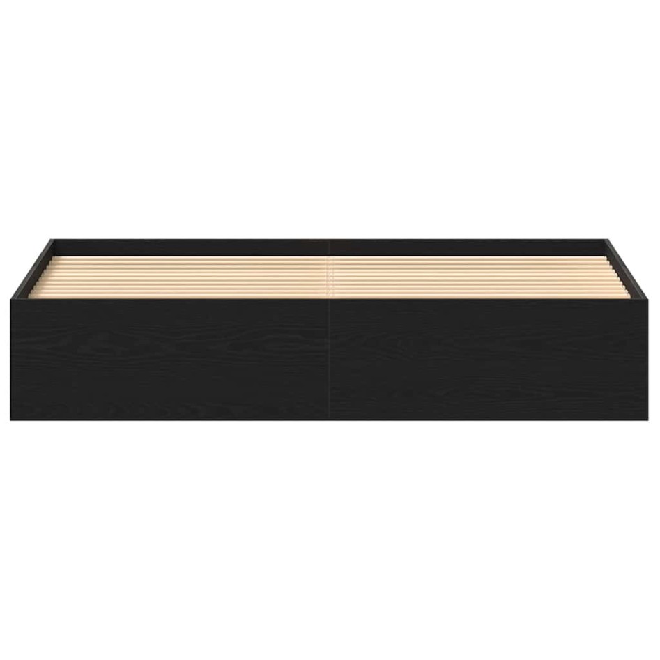 Estructura de cama sin colchón roble negro 200x200