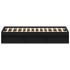 Estructura de cama sin colchón roble negro 200x200