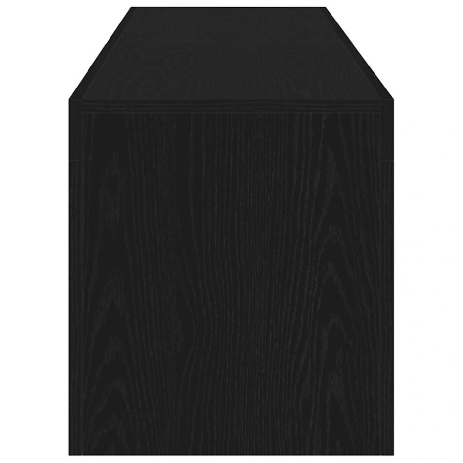 Mueble de TV con luces LED roble negro 140x36,5x40