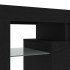 Mueble de TV con luces LED roble negro 140x36,5x40