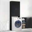 Mueble para lavadora roble negro 64x25,5x190 cm