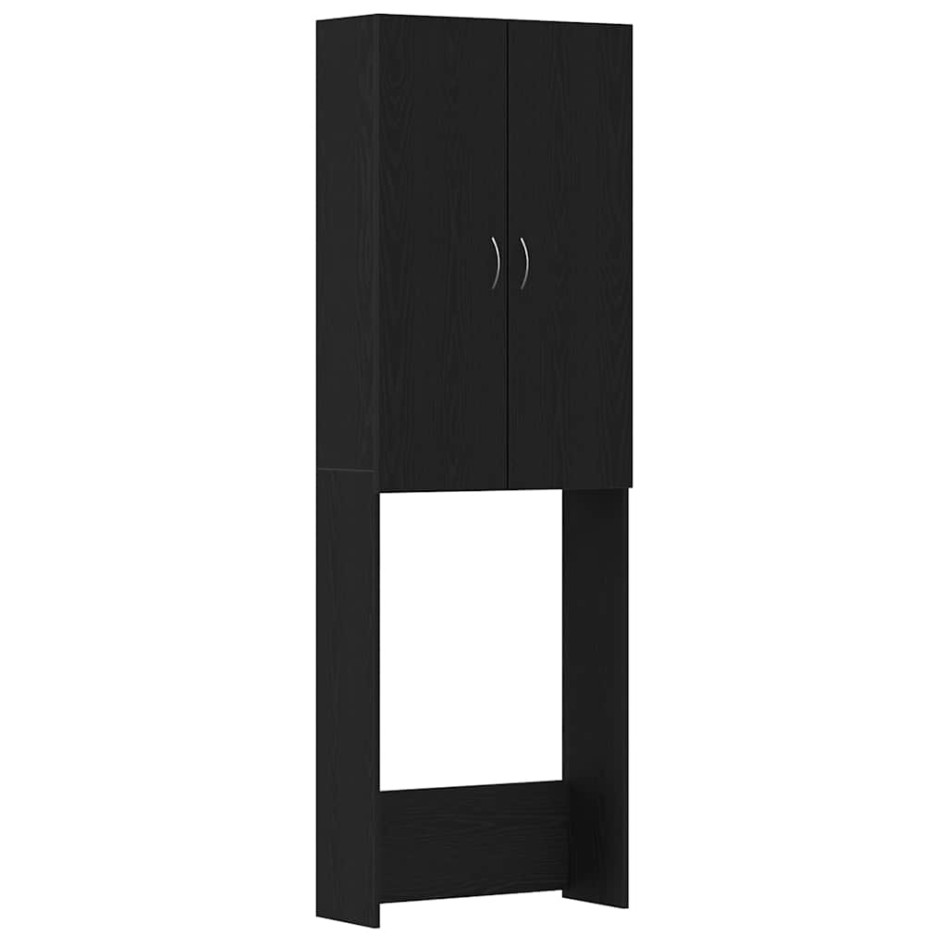 Mueble para lavadora roble negro 64x25,5x190