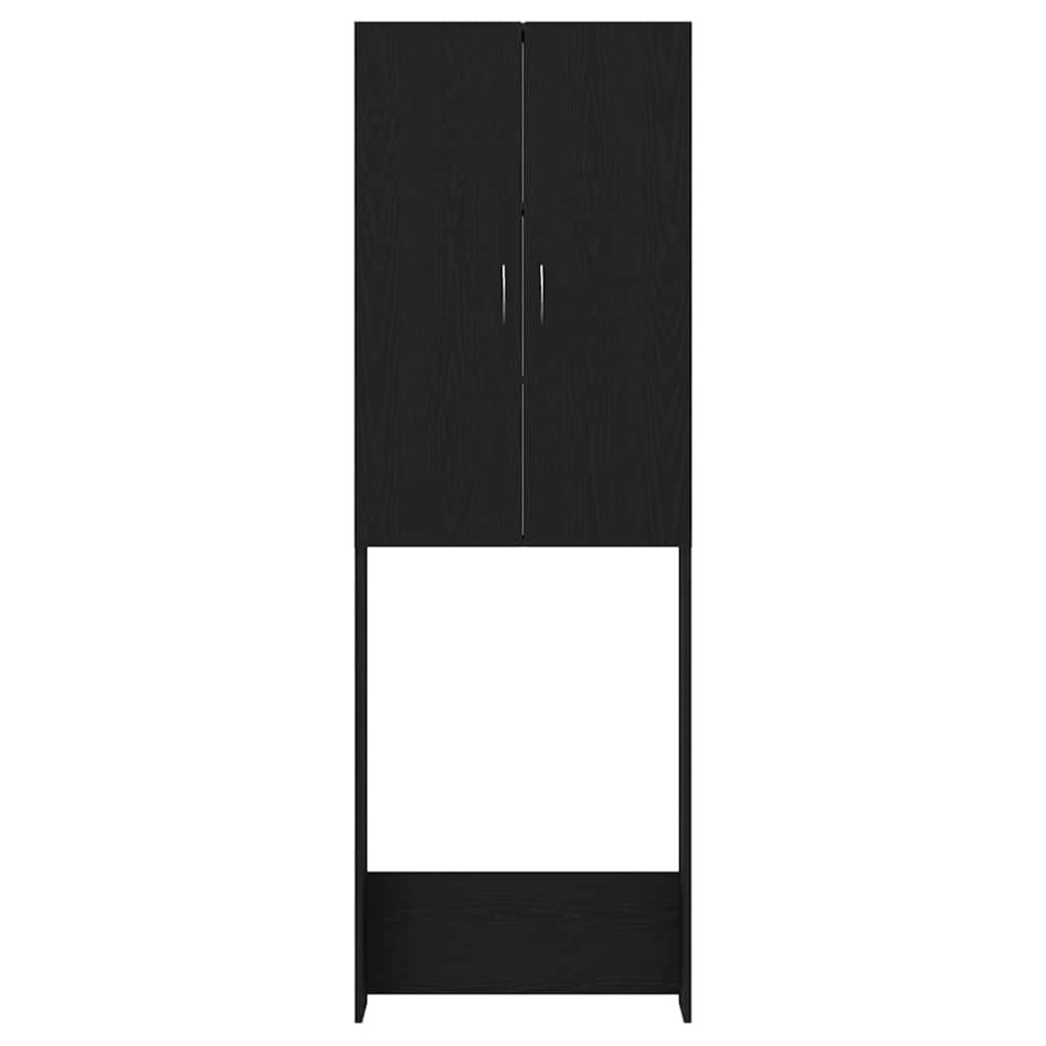 Mueble para lavadora roble negro 64x25,5x190