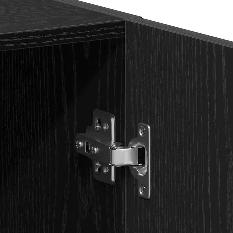 Mueble para lavadora roble negro 64x25,5x190