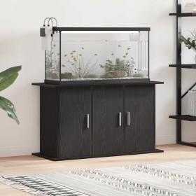 Soporte para acuario de madera de roble negro 101x41x58