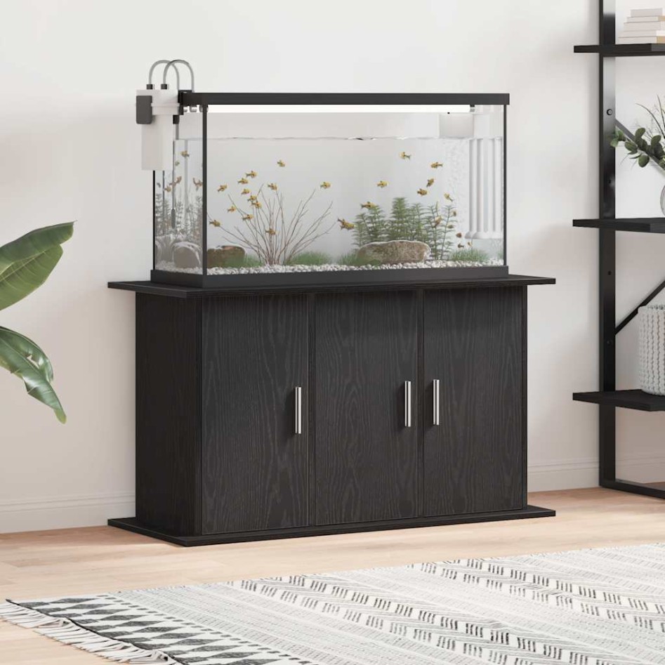 Soporte para acuario de madera de roble negro 101x41x58