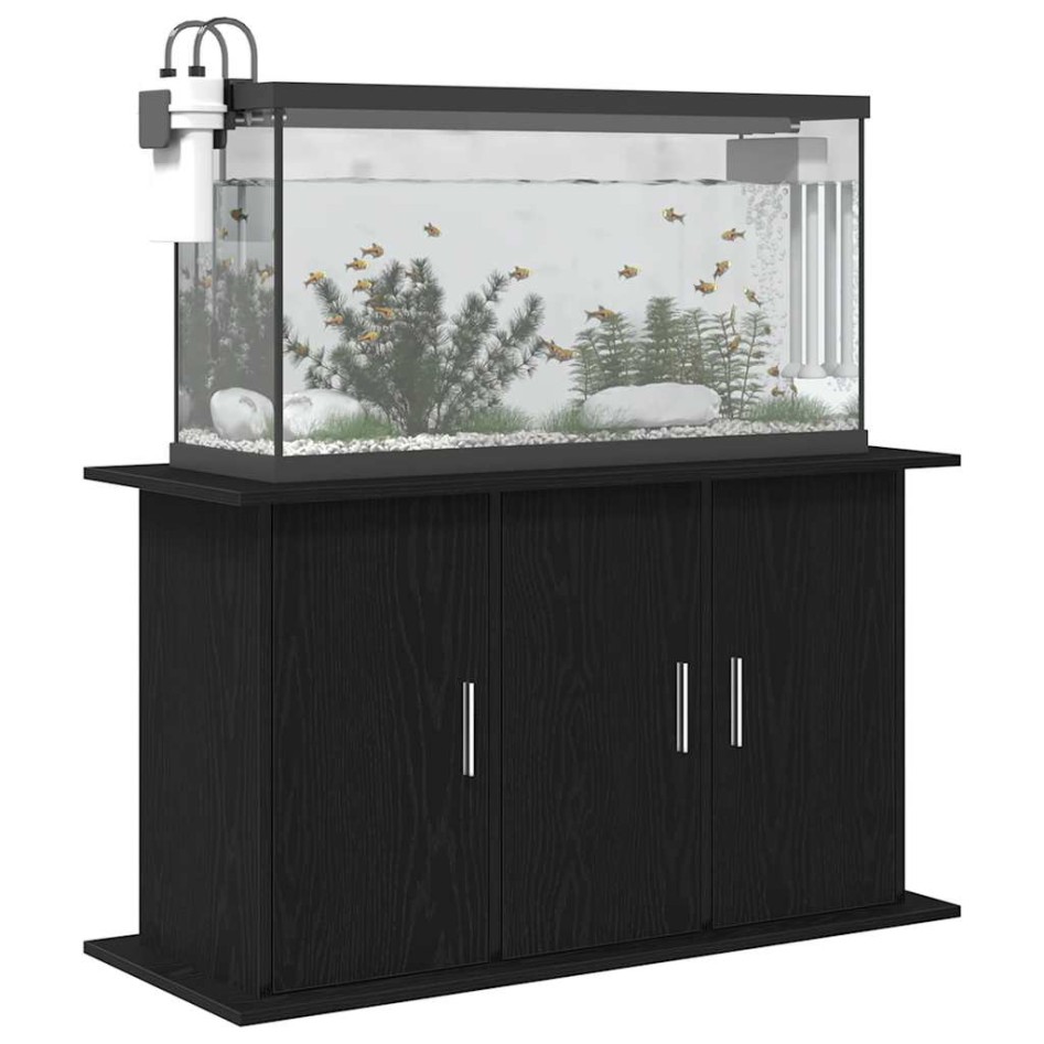 Soporte para acuario de madera de roble negro 101x41x58