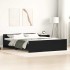 Estructura de cama sin colchón roble negro 150x200