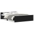 Estructura de cama sin colchón roble negro 150x200