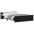 Estructura de cama sin colchón roble negro 150x200