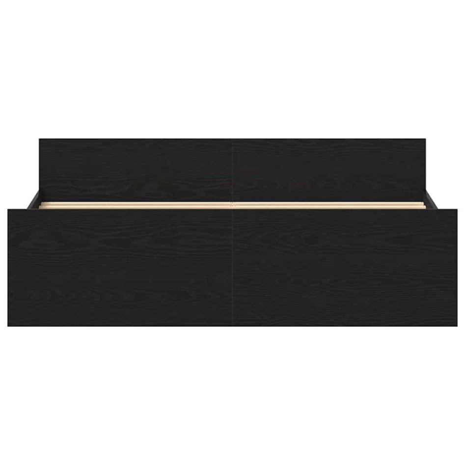 Estructura de cama sin colchón roble negro 150x200