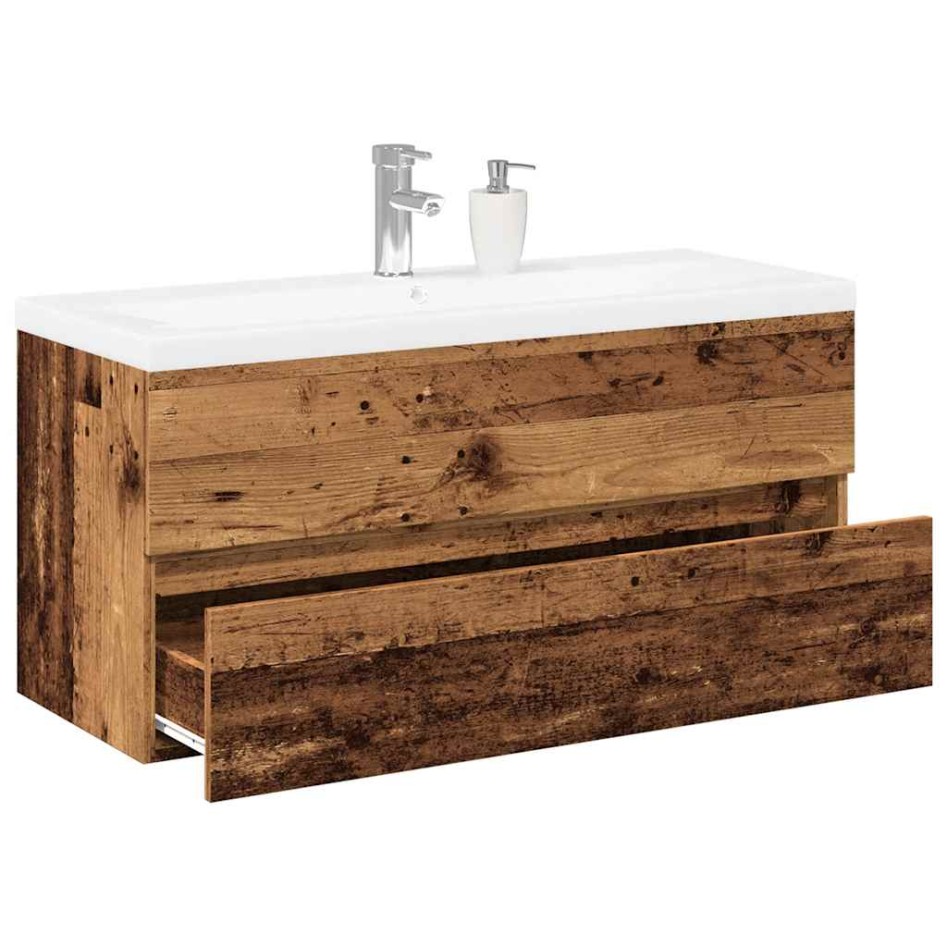 Mueble con lavabo integrado madera