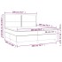 Cama box spring colchón y LED terciopelo gris claro 200x200