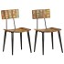 Sillas de comedor 2 unidades madera maciza