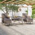 Set comedor jardín 5 pzas ratán sintético vidrio templado