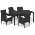 Juego muebles jardín 5 pzas con cojines ratán sintético