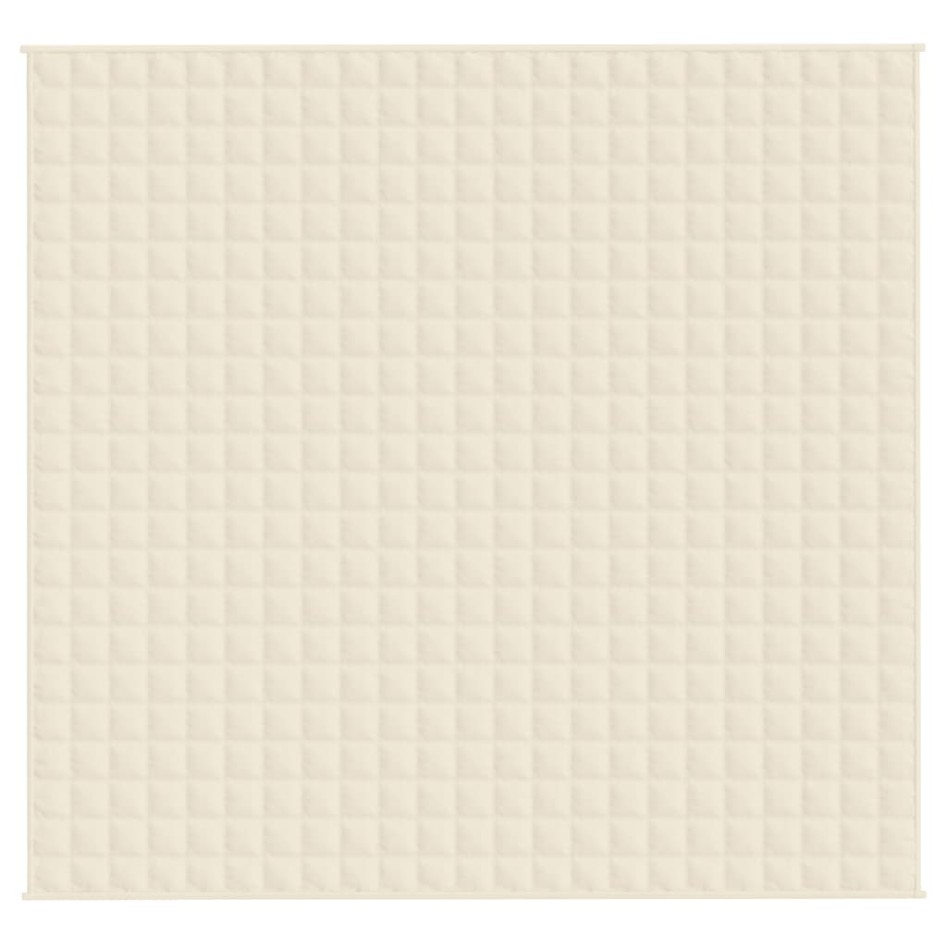 Manta con peso tela color crema claro 220x230 cm 15