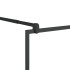 Mampara ducha con estante vidrio ESG y aluminio negro