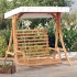Banco columpio con toldo madera maciza abeto con acabado
