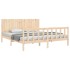 Estructura de cama de matrimonio con cabecero madera
