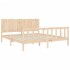 Estructura de cama de matrimonio con cabecero madera