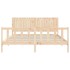 Estructura de cama de matrimonio con cabecero madera
