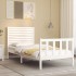 Estructura de cama individual con cabecero madera maciza