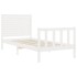 Estructura de cama individual con cabecero madera maciza