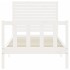 Estructura de cama individual con cabecero madera maciza