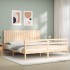 Estructura de cama de matrimonio con cabecero madera