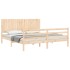 Estructura de cama de matrimonio con cabecero madera