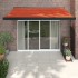 Toldo retráctil aluminio y tela naranja y marrón 3,5x2,5