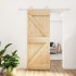 Puerta corredera con herrajes madera maciza de pino 80x210