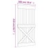 Puerta corredera con herrajes madera maciza de pino 100x210