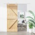 Puerta corredera con herrajes madera maciza de pino 80x210