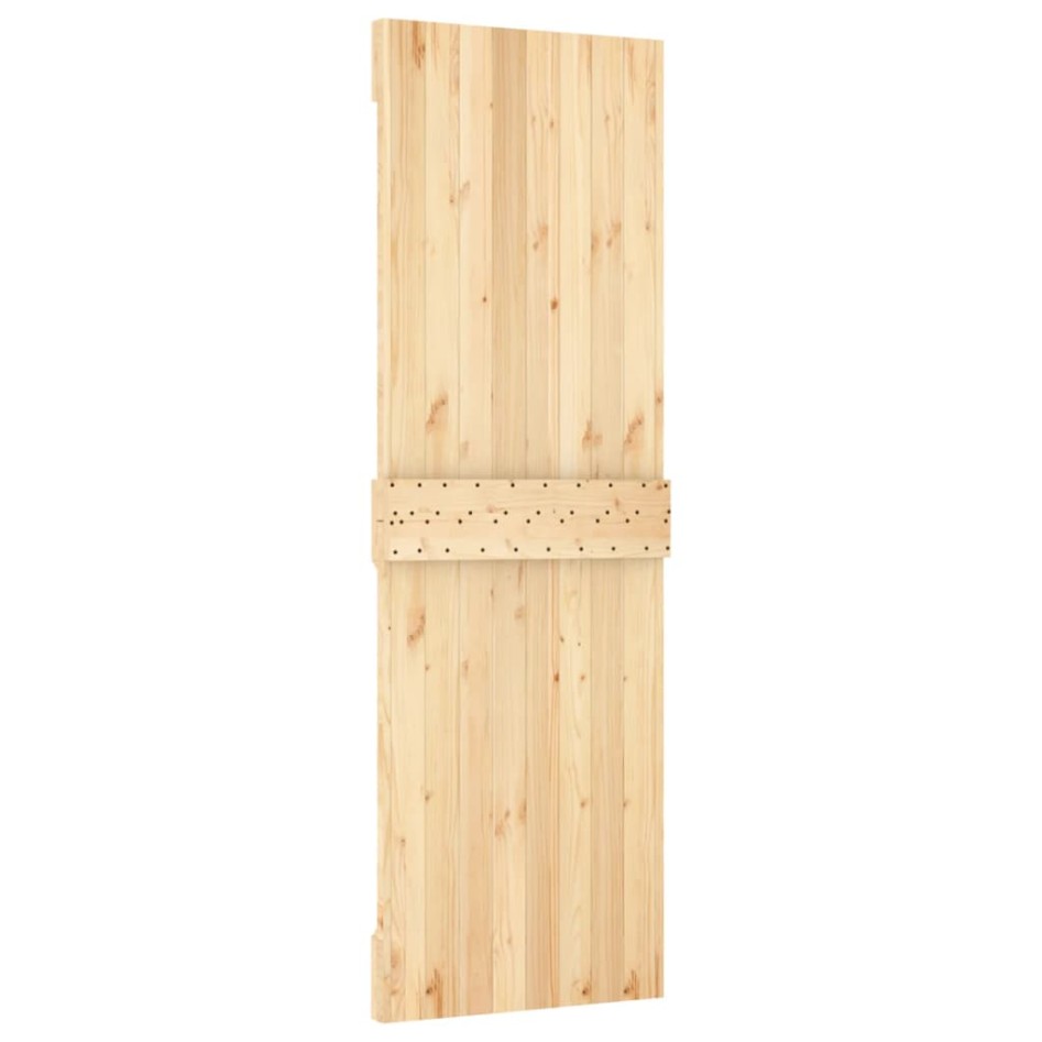 Puerta corredera con herrajes madera maciza de pino 80x210