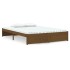Estructura de cama madera maciza marrón miel 140x200