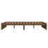 Estructura de cama madera maciza marrón miel 140x200