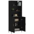 Aparador alto madera contrachapada negro 69,5x34x180