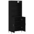 Aparador alto madera contrachapada negro 69,5x34x180
