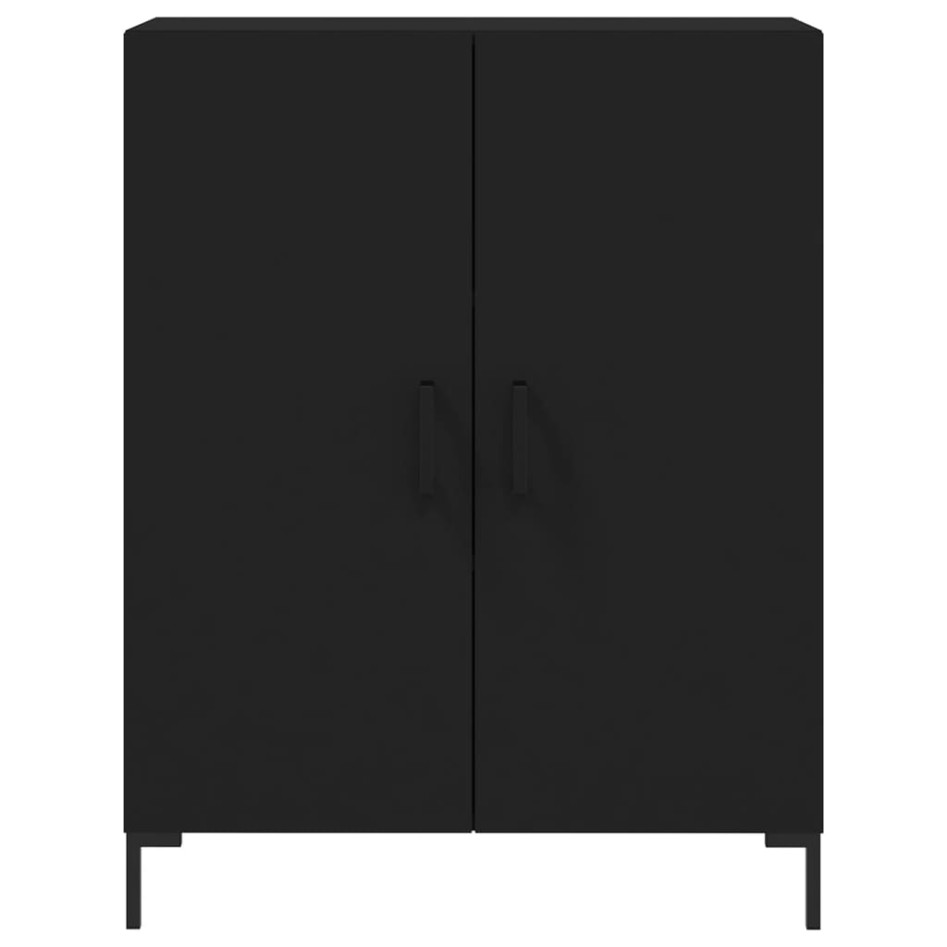 Aparador alto madera contrachapada negro 69,5x34x180