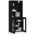 Aparador alto madera contrachapada negro 69,5x34x180