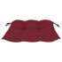 Sillas de jardín 6 uds con cojines rojo tinto madera de