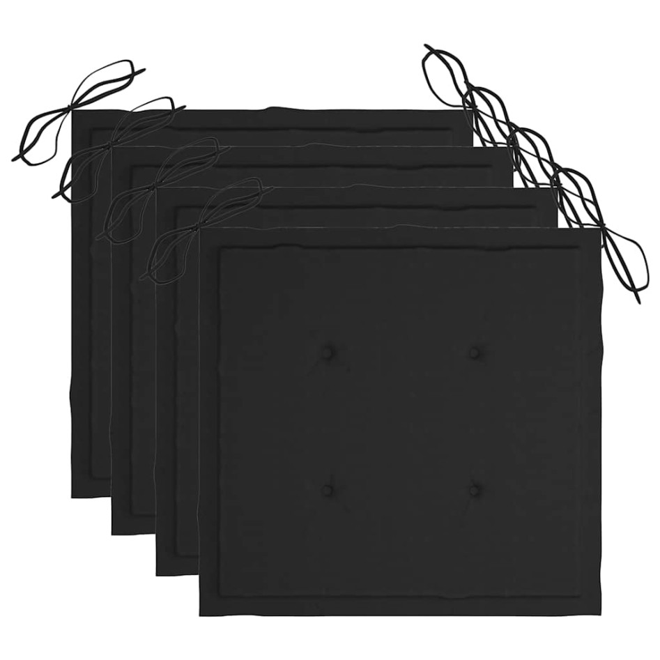 Set de comedor exterior plegable 5 piezas con cojines