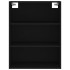 Aparador alto madera contrachapada negro 69,5x34x180