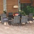 Set de muebles jardín 7 pzas con cojines ratán sintético