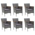Set de muebles jardín 7 pzas con cojines ratán sintético