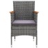 Set de muebles jardín 7 pzas con cojines ratán sintético