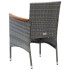 Set de muebles jardín 7 pzas con cojines ratán sintético