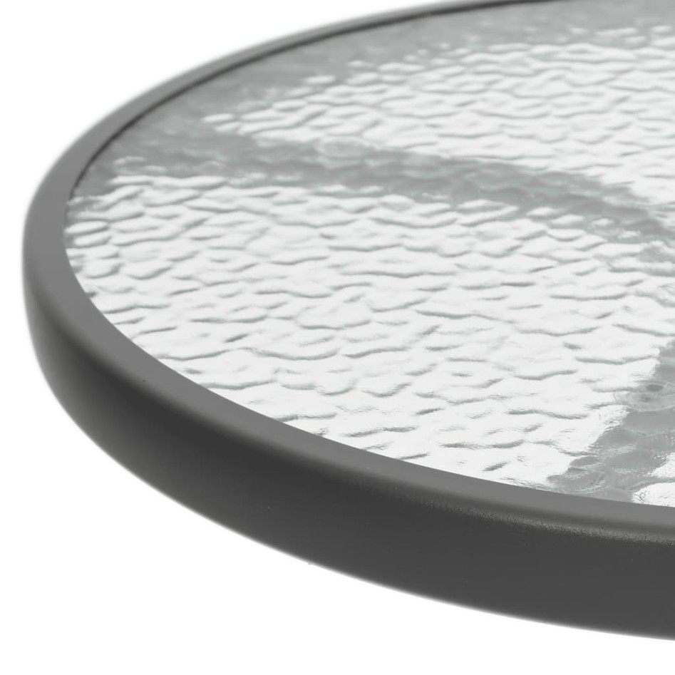 Juego de comedor para jardín 3 piezas acero